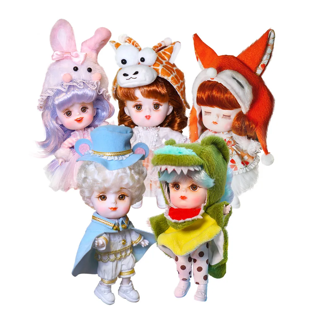 Сказочная кукла Dream 1/12 BJD 26 шарнирное тело DODO 14 см милая с животными мини детский
