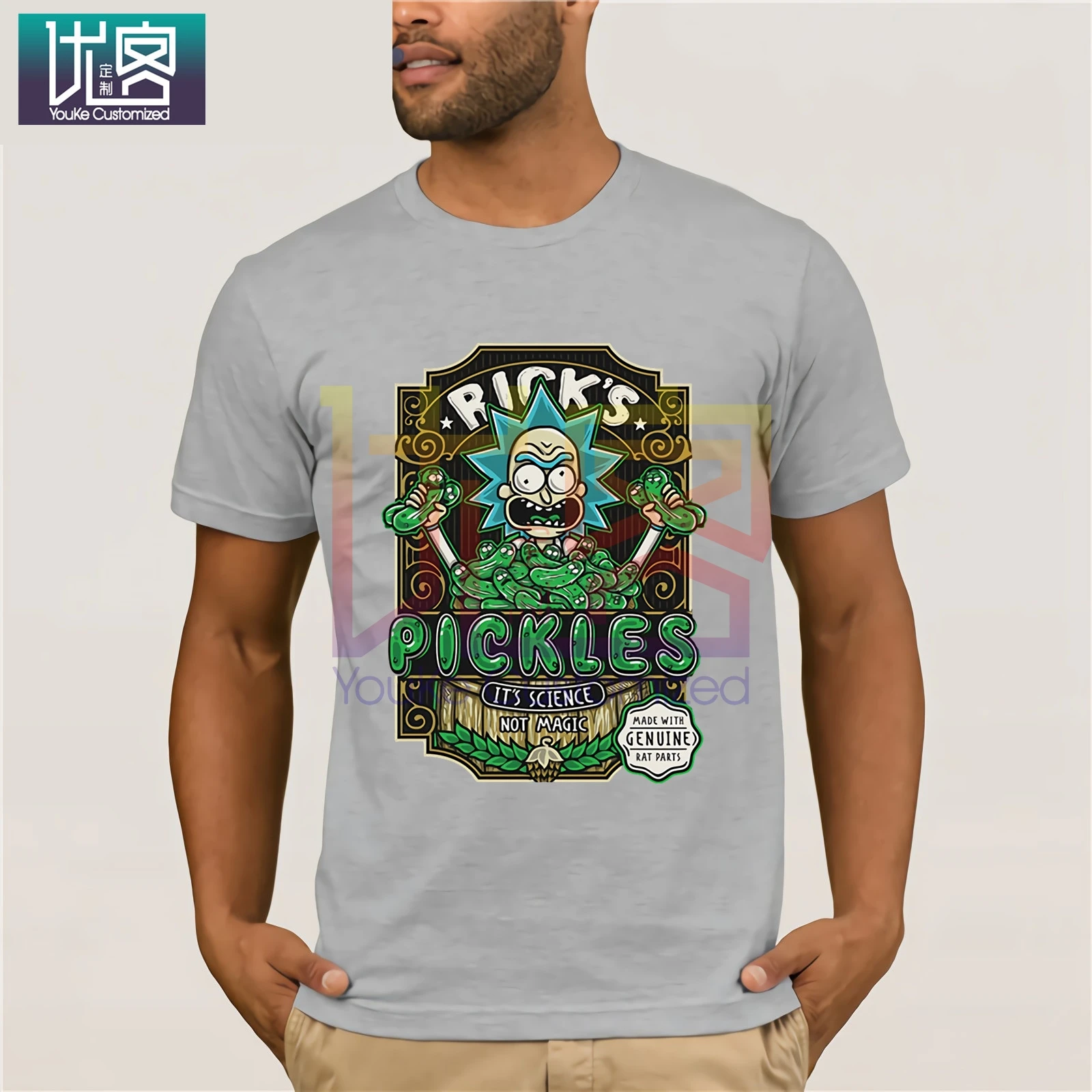 Мужские повседневные футболки с принтом Рик и Морти маски хип хоп популярные