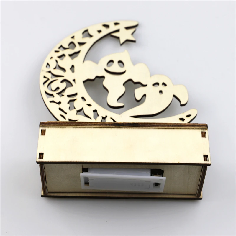 

Halloween Wooden LED Light Halloween Ornaments 2021 Halloween Decorations For home Pumpkin Ghost Witch Halloween Gift Favors
