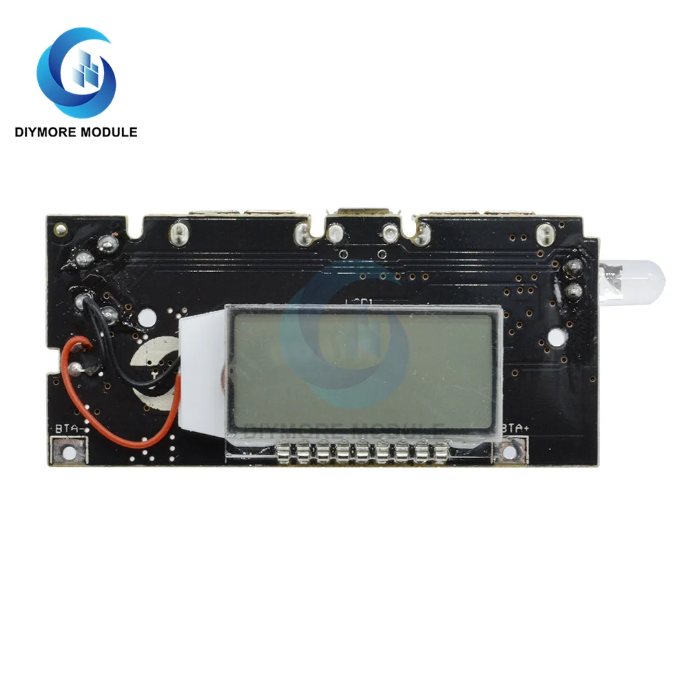 

Automatic Protection! Dual USB 5V 1A 2.1A Mobile Power Bank 18650 Lithium Battery Charger Board Digital LCD Charging Module