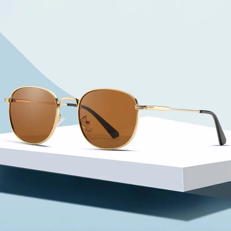 

2021 Fashion Vintage Round Metal Style pilot Sunglasses Top Metal Classic Retro Brand Design Sun Glasses Oculos De Sol