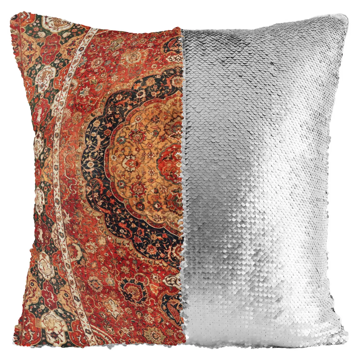 Seley 16 век антикварный персидский ковер Русалка блесток Чехол на подушку флип