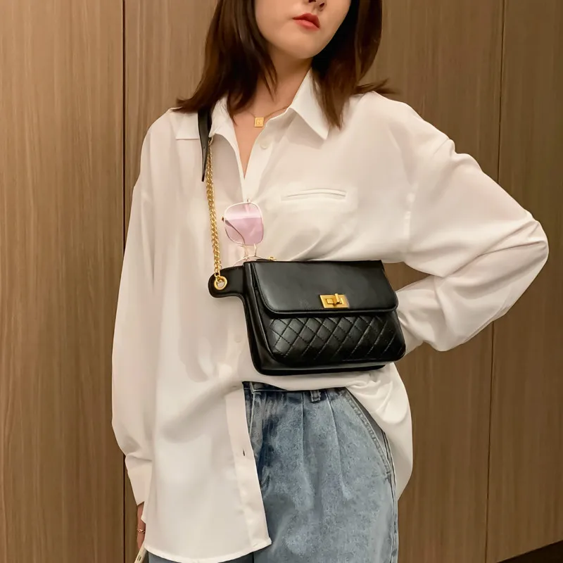 

Womens Handbags and Purses Fashion Simplicity Texture Chain Bag Female Bag Small Bag Messenger Shoulder Chest Bag Louie Vuiton