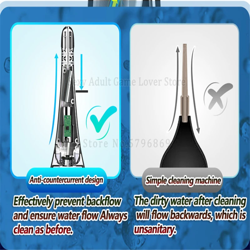 Electric 5 Nozzle Anus Cleaning Tools Anal Enema Anti-backflow Vagina Cleaner Prostate Massage Sex Hygiene Toys For Man Women |