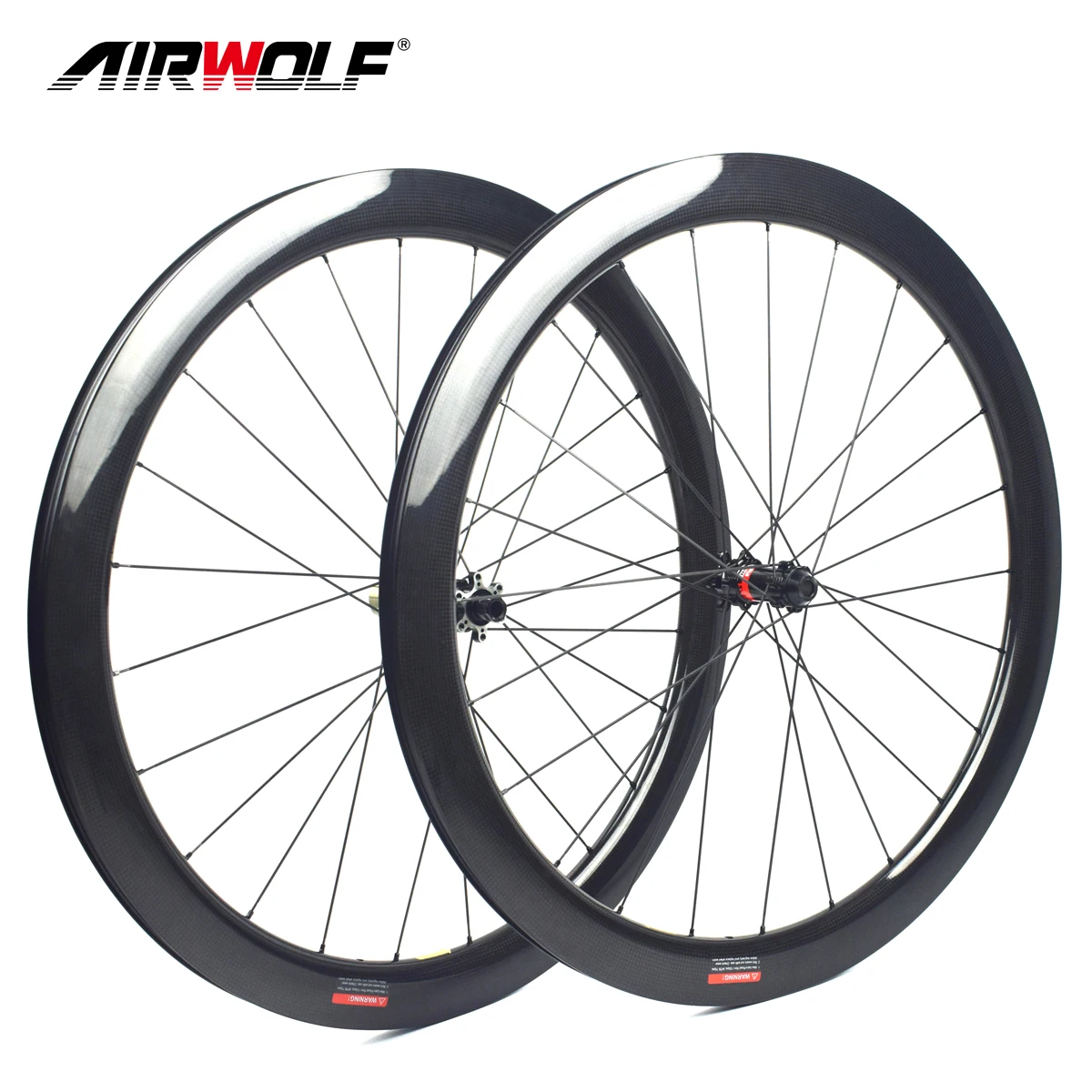 

AIRWOLF Speed 700c Carbon Wheels Disc Road Bike Wheelset Clincher Tubular Tubeless 11 Speed Novatec 411/412 Road Bicycle Rims