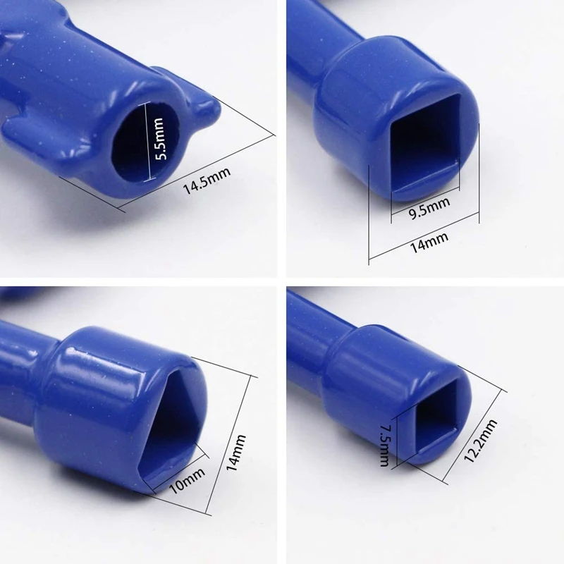 Promotion! 3 Pack 4-Way Multi-Functional Key Electric Gas Water Meter Box Cabinet Cupboard Opening Utilities (Blue) | Инструменты