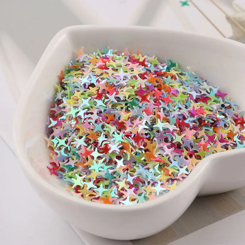 2000 шт./упак. 4 мм пайетки в форме звезды Doji из ПВХ для ногтей свадебные искусства