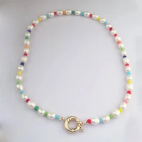 2019 summer party necklace bracelet set anniversary good guality freshwater pearl beads necklace choker and bracelet jewelry set