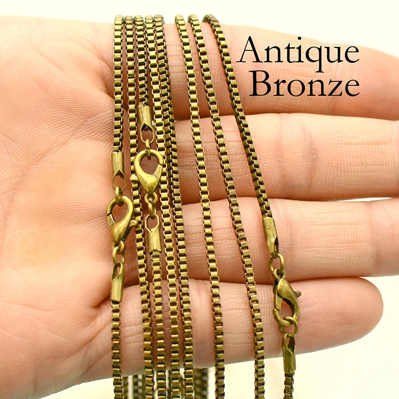 Ожерелье цепочка женское с золотым/серебряным покрытием и бронзовым/медным 20