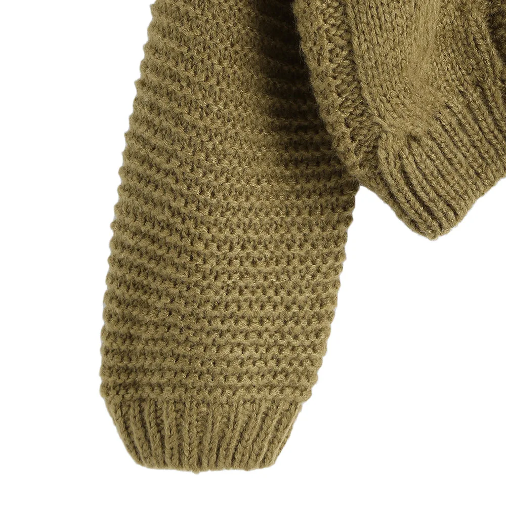 ZAFUL водолазка элегантный свободный Женский вязаный короткий свитер с высоким