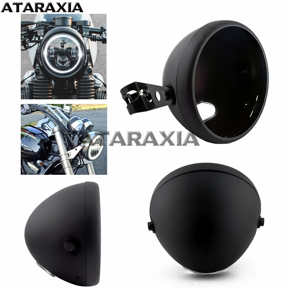 7 Inch 7" LED Headlight Housing Motorcycle Cover Mounting Bracket Adjustable Shell Lighthouse |