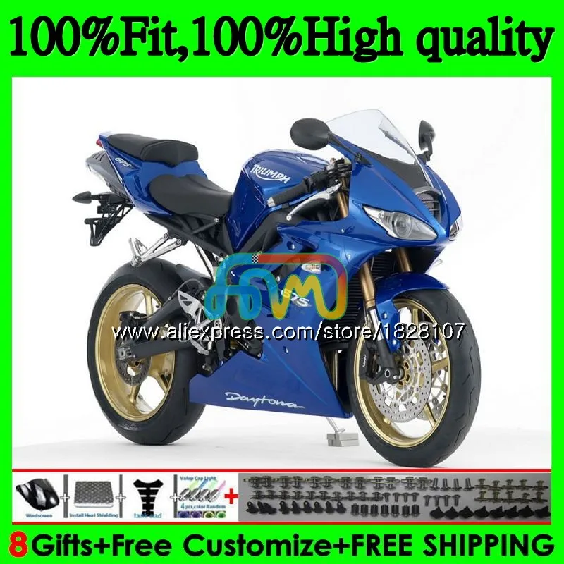 

OEM Injection For Triumph Daytona 675 09 10 11 12 82BS.41 Daytona-675 Daytona675 2009 Dake blue hot 2010 2011 2012 Full Fairings