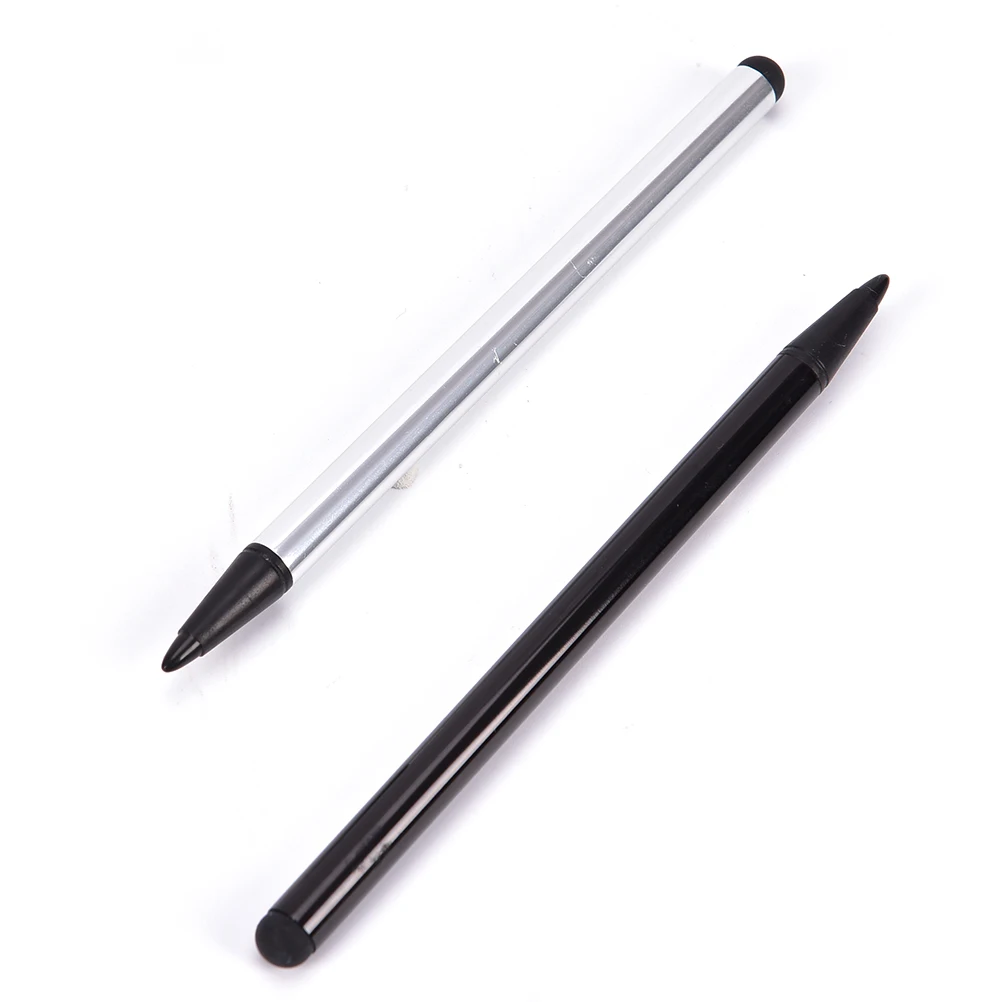 1pc 2 in 1 capacitive resistive pen touch screen stylus pencil for tablet ipad cell phone pc capacitive pen for office work game free global shipping