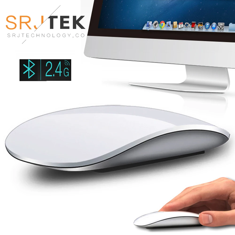 

Touch Bluetooth Mouse 2.4G Wireless Mini Optical Computer Mouse Receiver Ergonomic USB Mause Mice For MacBook Laptop Notebook PC