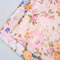 flower satin brocade jacquard fabric for sewing cheongsam and kimono patchwork silk garment fabrics