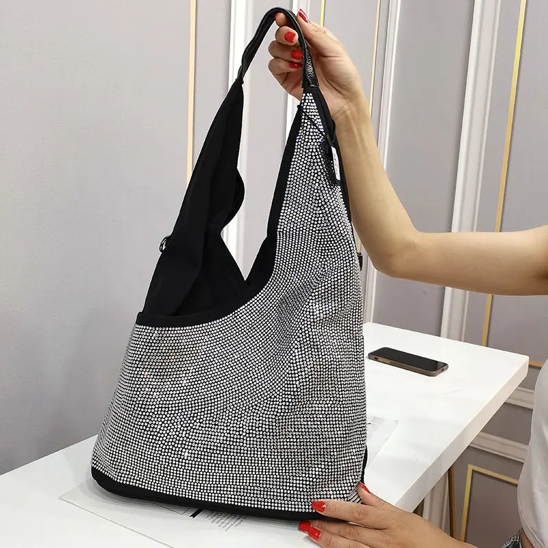 

Large Capacity Shopper Bag Diamond Luxury Ita Bags for Women Shoulder Sac A Main Hobos Designer Top Handle Handbag Bolsos