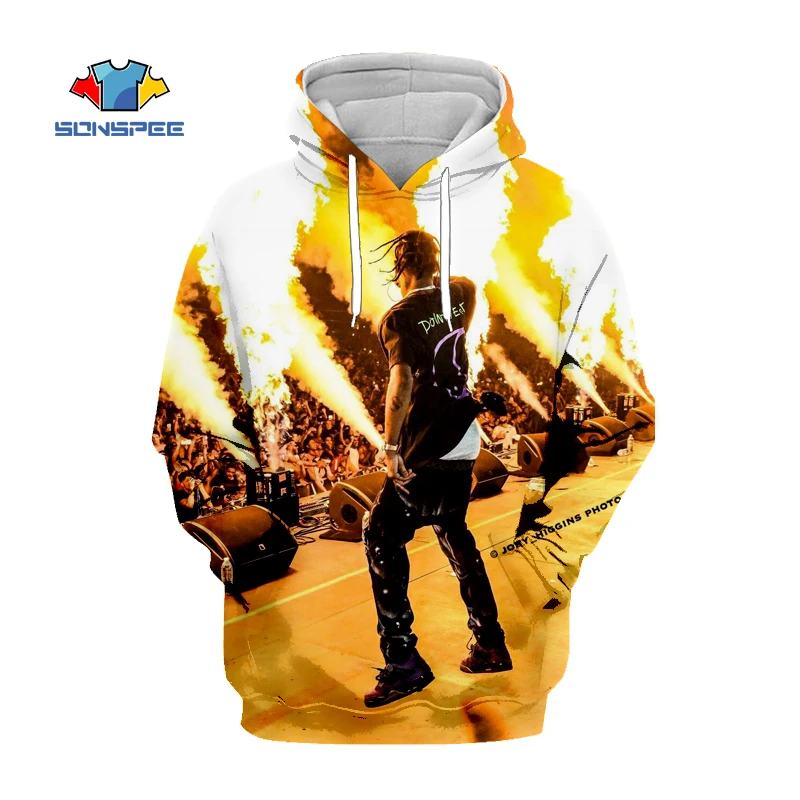 

SONSPEE Travis Scott3D Printing Harajuku Men's Hoodie Sweatshirt Ladies Pullover Adult Casual Fashion Street RapperHip Hop Top