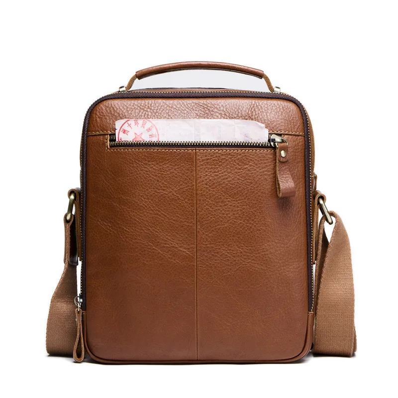 Factory supply casual leather men's shoulder messenger bag multifunctional fashion men's bag purse  genuine leather mini bag