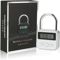 electronic timer lock 99 hours max timing electronic lock with lcd display micro usb rechargeable timer padlock digital time loc