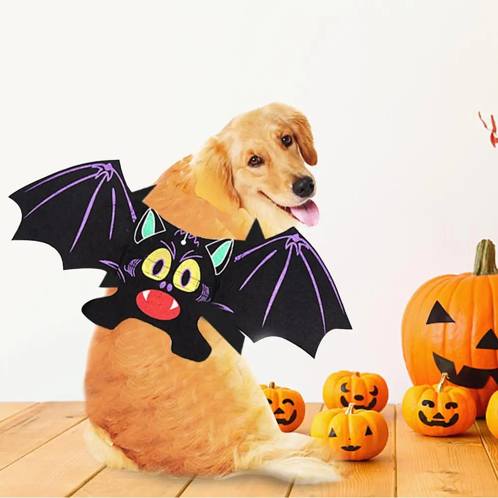 Украшение на Хэллоуин реквизит забавная собака кошка одежда крылья летучей мыши