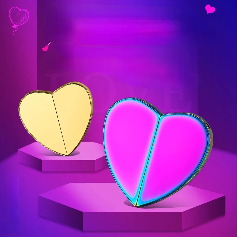 

Новинка любовь газ и электричество двойного назначения Зажигалка Кубик Рубика Персиковое сердце креативная индивидуальность складные иск...