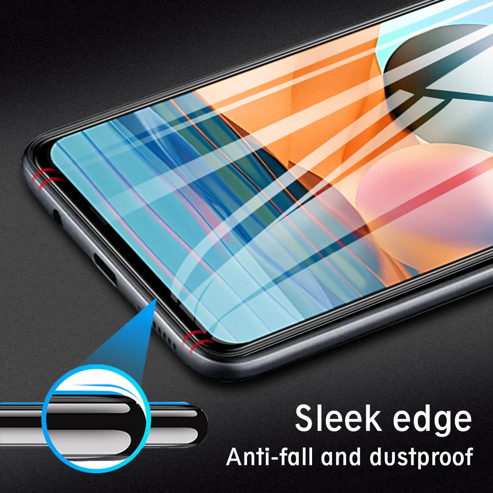 Защитное стекло 9D для Xiaomi Redmi Note 10/9/8 Pro/10 Pro Max/10 S/9S/8T/Note10 пленка экрана с полным