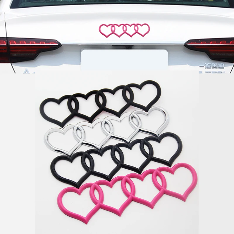 

Love Heart Logo Rear Trunk Tail Label Badge Emblem Decal Car Sticker for A4 A3 A5 A6 A4L B8 B7 B9 C6 C7 Decorate Accessories