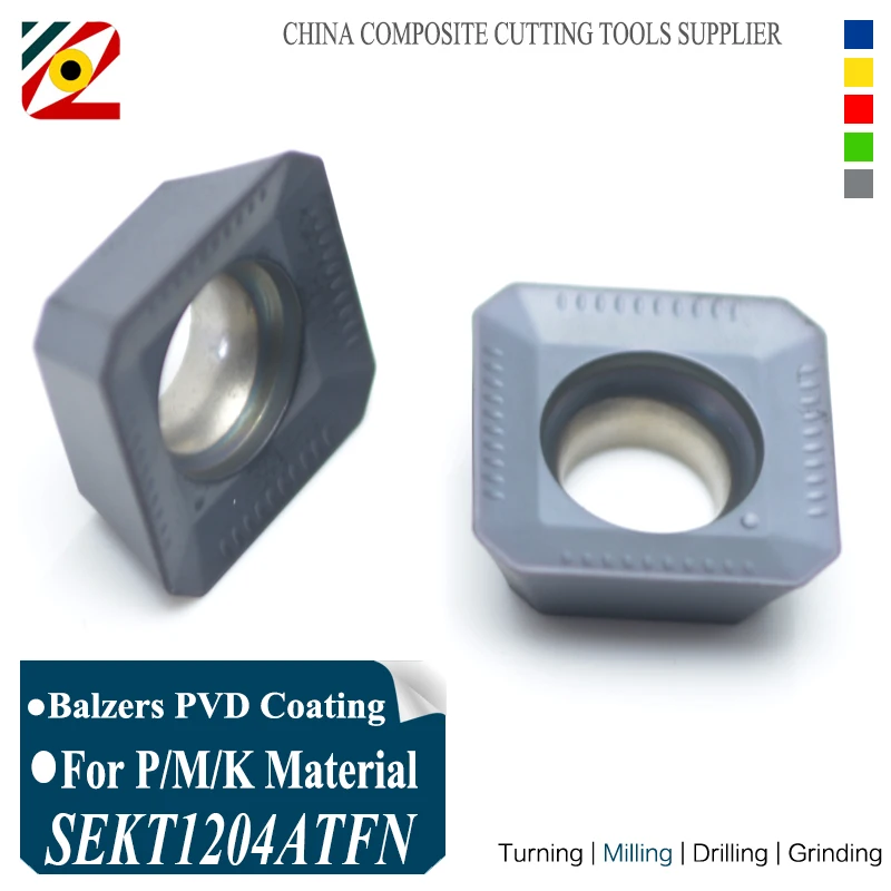 

EDGEV SEKT1204AFTN SEKT1204 Milling Carbide Insert Face Mill Blade Turning Cutting Tools Cutter CNC Machining