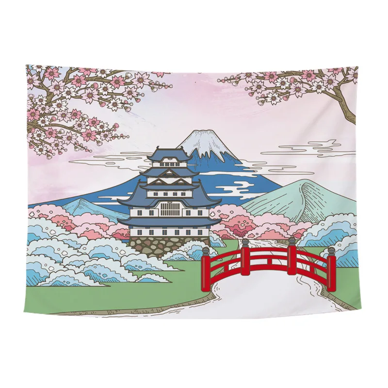 Японский подвесной тканевый фон гобелен для спальни комнаты настенное общежитие