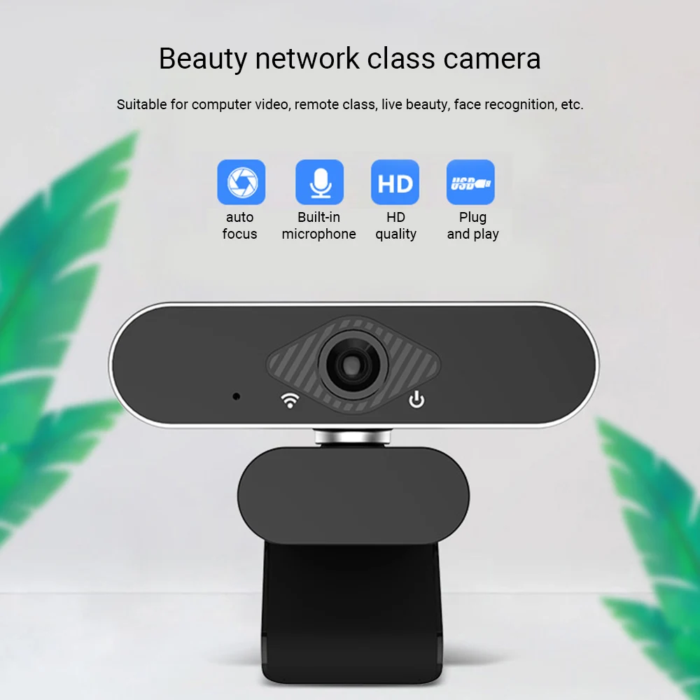 

Webcam 1080P HD USB Web Camera with Microphone Auto Focus Clip WebCam for Live Broadcast Video Calling Conference