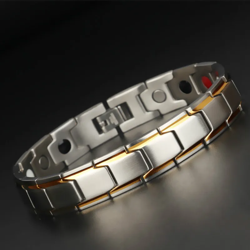Индивидуальный мужской браслет из титановой стали трендовые магнитные