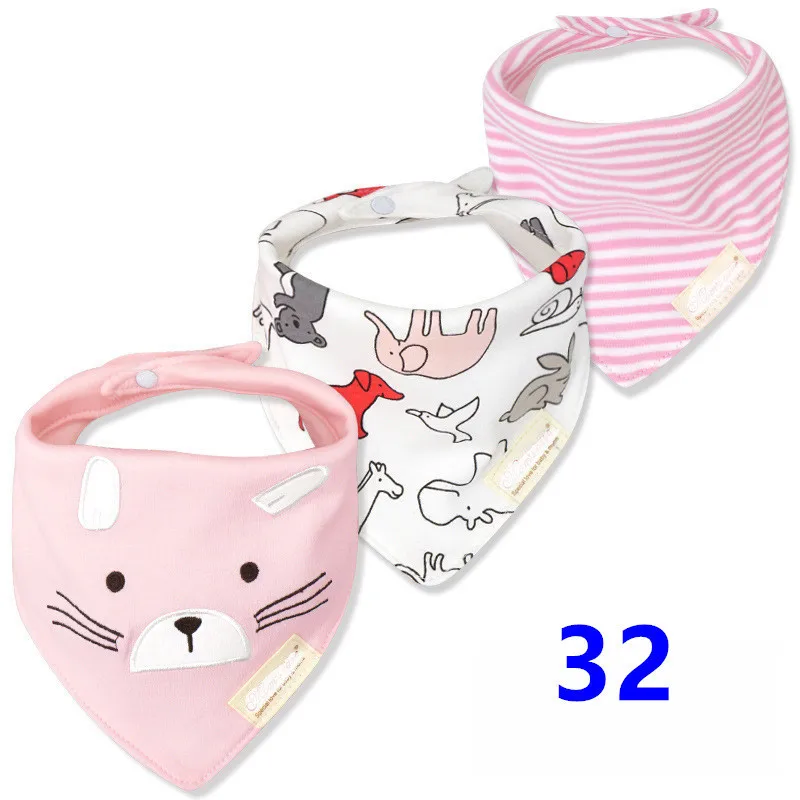 3pcs Organic Cotton Baby Scarf Muslin Burp Cloth Bandana Bibs Newborn Baby Boy Infant Girl Toddler Winter Scarf Waterproof Bib