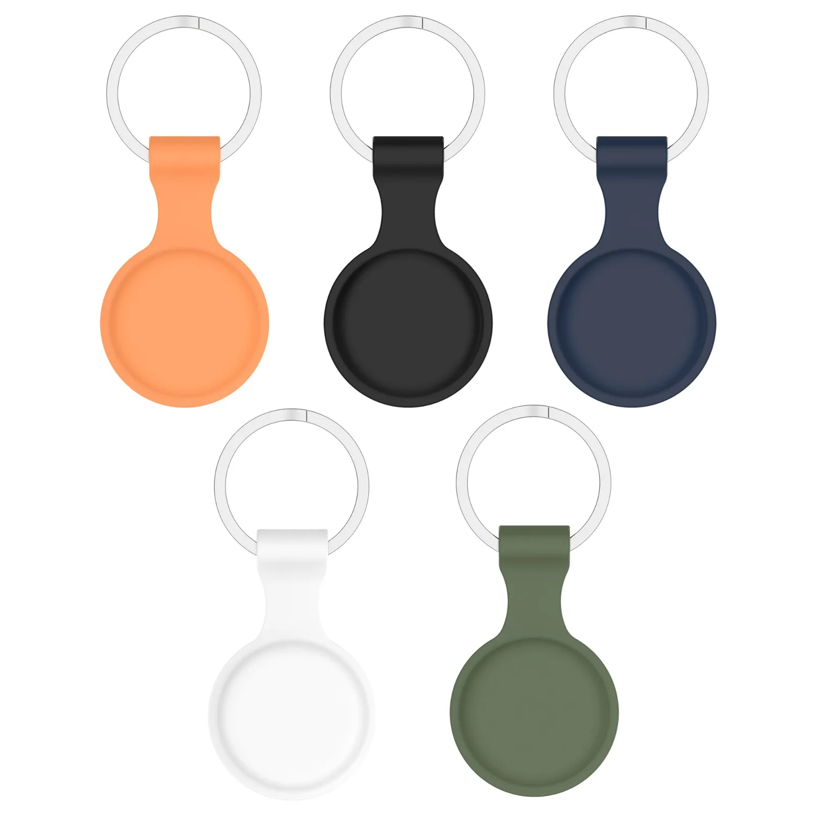 

High Quality Replace Colorful Accessories For Airtags Silicone Protective Sleeve Case Cover Anti-lost Device Keychain