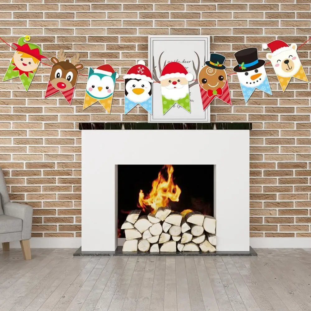 

Christmas Paper Garland Christmas Decoration Hanging Bunting Banners String Streamer Flags Party Supplies NEW 2020