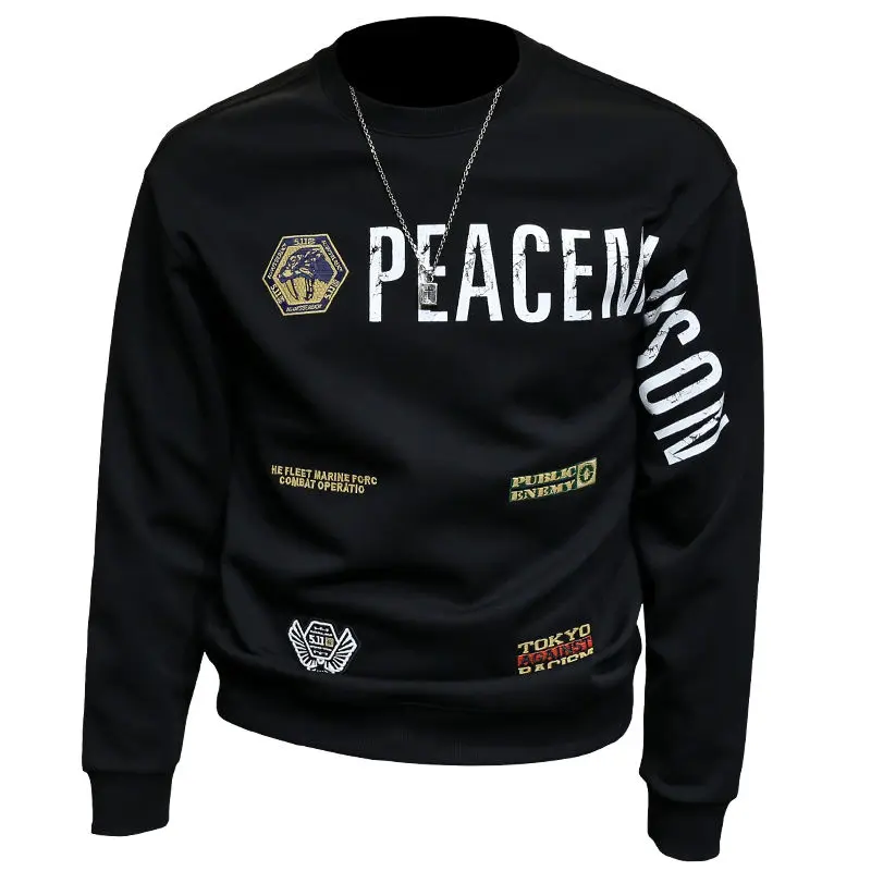 

Men's winter new round neck fashion long sleeve sweater