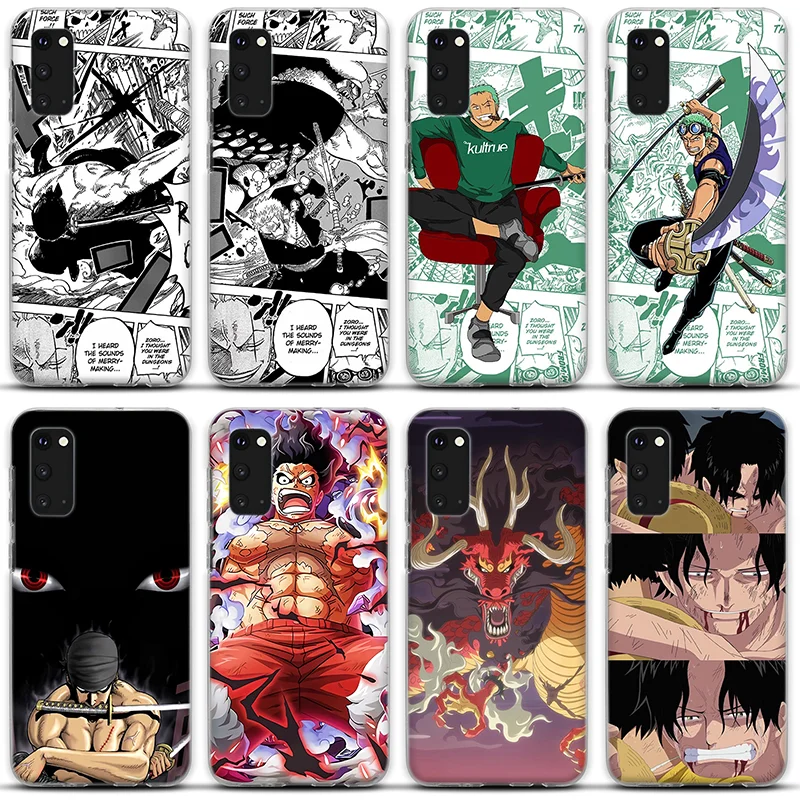 

Anime pirate Silicone Case For Samsung Galaxy S8 S9 S10 S20 S21 Plus Note 20 Ultra 10 9 8 A51 A50 A71 A70 A520 Cover