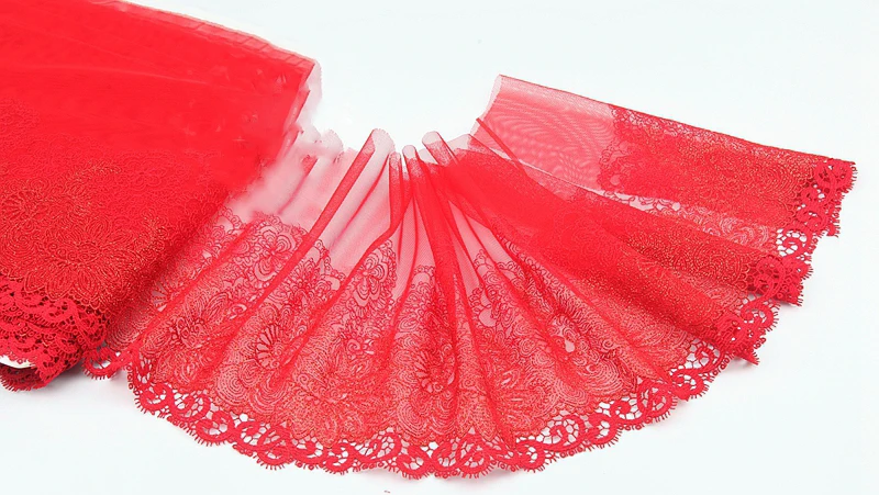 10 ярдов красного цвета с красной цветочной вышивкой высокое качество кружевная