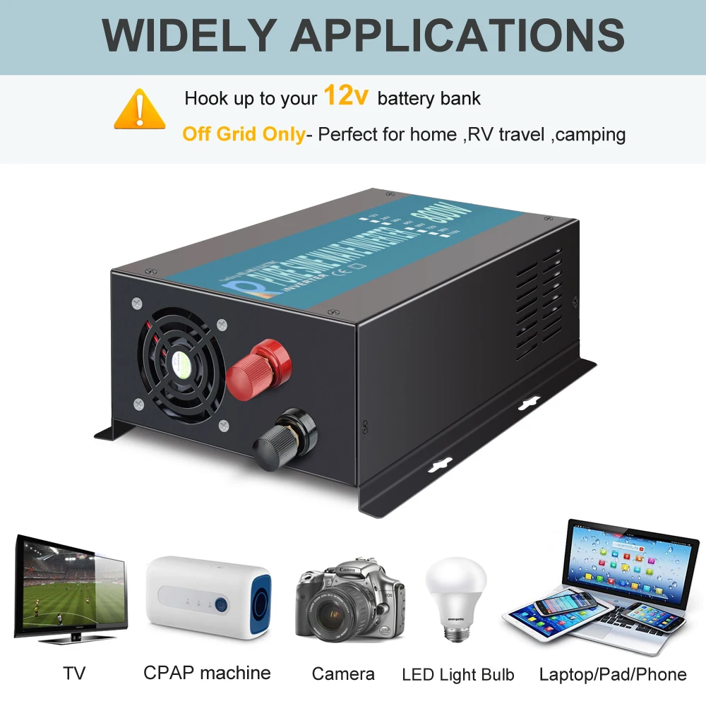 Инвертор синусоидальной волны 800 Вт 24 В постоянного тока в 220 переменного