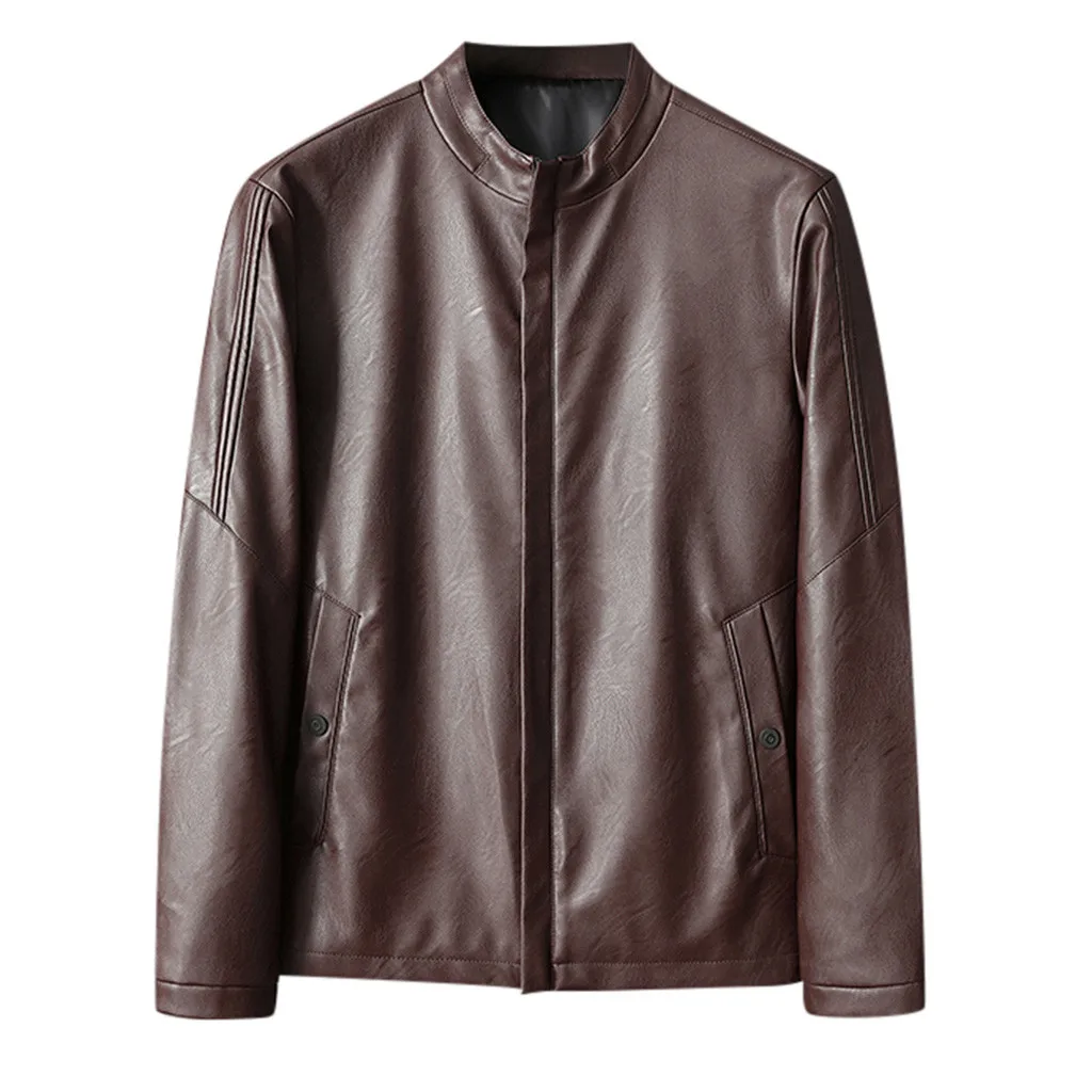 Dropshipping Casual Tops Plus Size Fashion Men's Autumn Winter New Retro Solid Collar Jacket Pure Long Sleeved Coat man Handsom