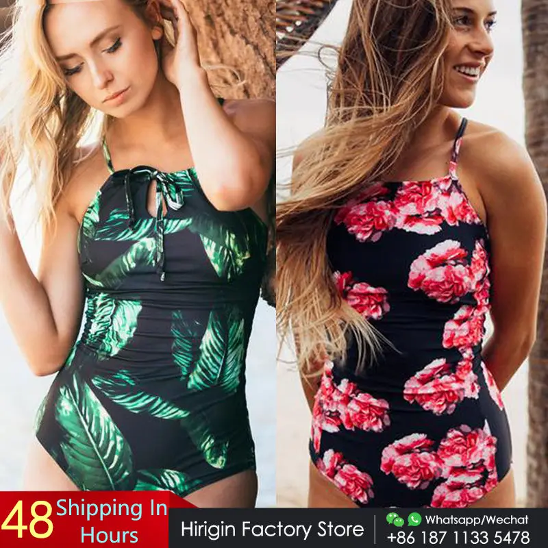

Новинка 2018, женский слитный купальник с цветочным принтом, бандажный сексуальный купальник с открытой спиной и бюстгальтером с мягкими чаш...