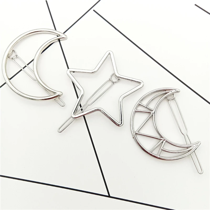 KSRA модная заколка для волос женщин Элегантный дизайн треугольная Луна губ