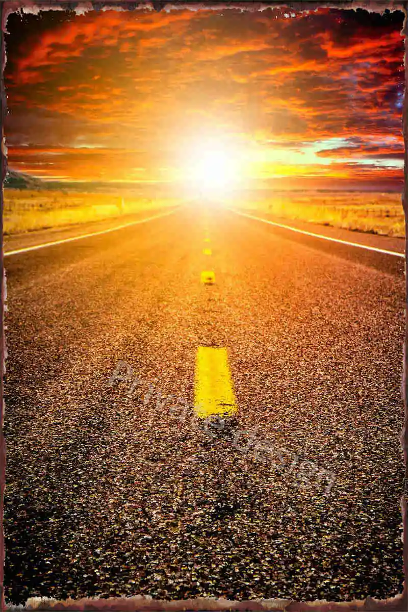 

Жестяные таблички Route 66 на закате, декор для стен, винтажный металлический плакат в стиле ретро, для художественного дома, паба, клуба, мужско...