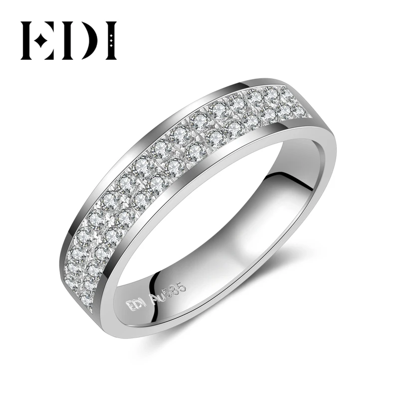 EDI Classic 0 32 cttw круглая огранка H/SI натуральное бриллиантовое кольцо 14k 585 белый