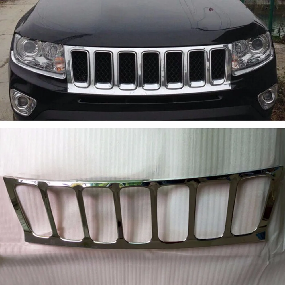 Wotefusi ABS Хром передний бампер решетка вентиляционное отверстие рамка для Jeep Compass