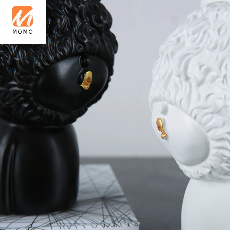 

Nordic Light Luxury Doodle Mouth Little Loli Living Room Decoration Home Decoration Living Room Entrance Creative Art Sculpture