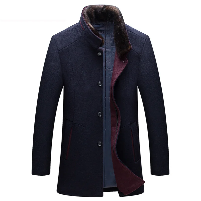 

Зимнее Новое плотное высококачественное шерстяное пальто для мужчин