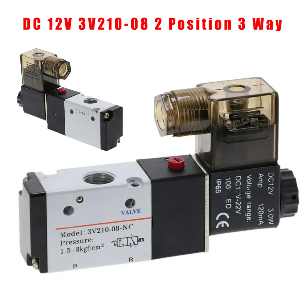 

1/4 PT Air Pneumatic Solenoid Valve 0.15-0.8MPa G 1/4 DC 12V 2 Position