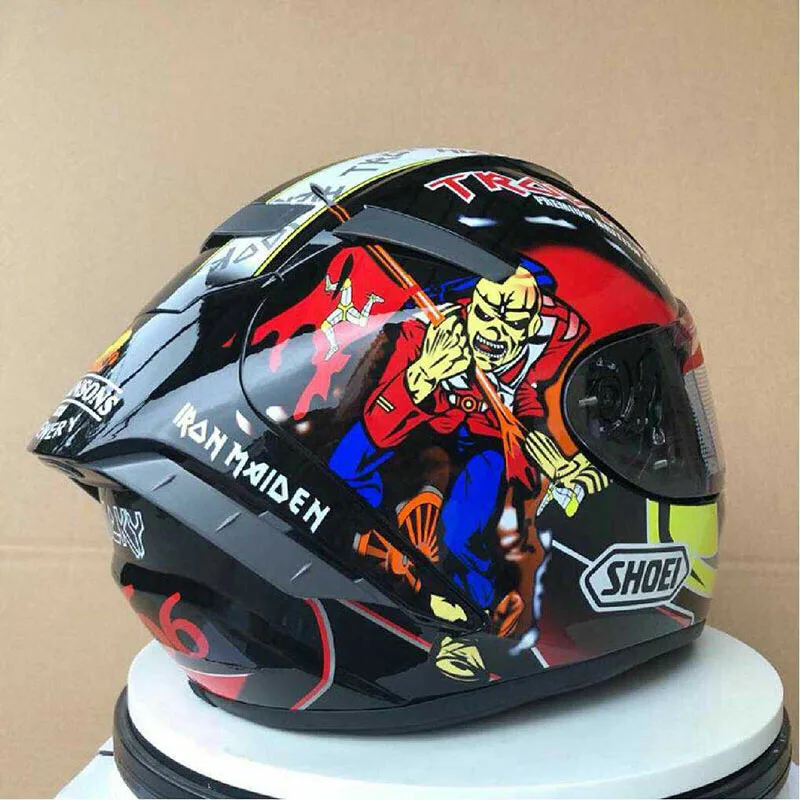 Мотоциклетный шлем с открытым лицом на все лицо гоночный для бега защитный