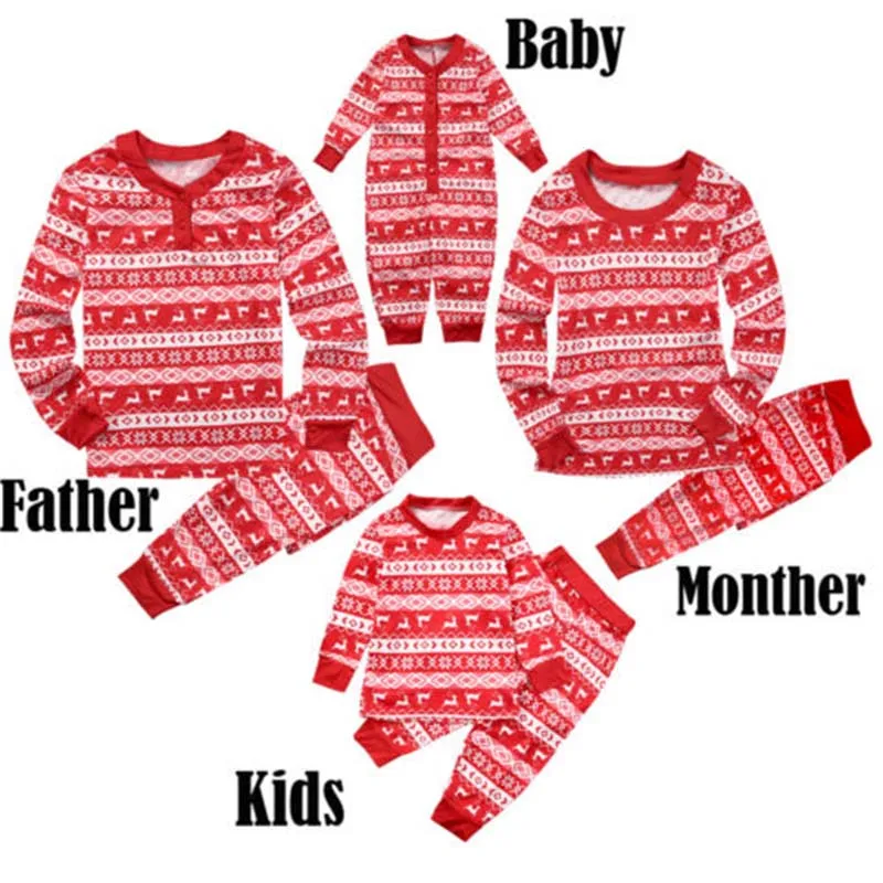 Семейный Рождественский пижамный комплект теплые взрослые дети девочки мальчик