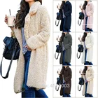 Женское зимнее пальто из искусственного меха, женская теплая меховая теплая куртка, женское плюшевое пальто, женская верхняя одежда